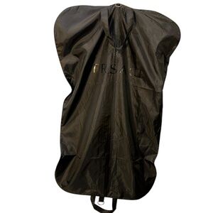 VERSACE black garment bag and hanger Medusa symbol NEW